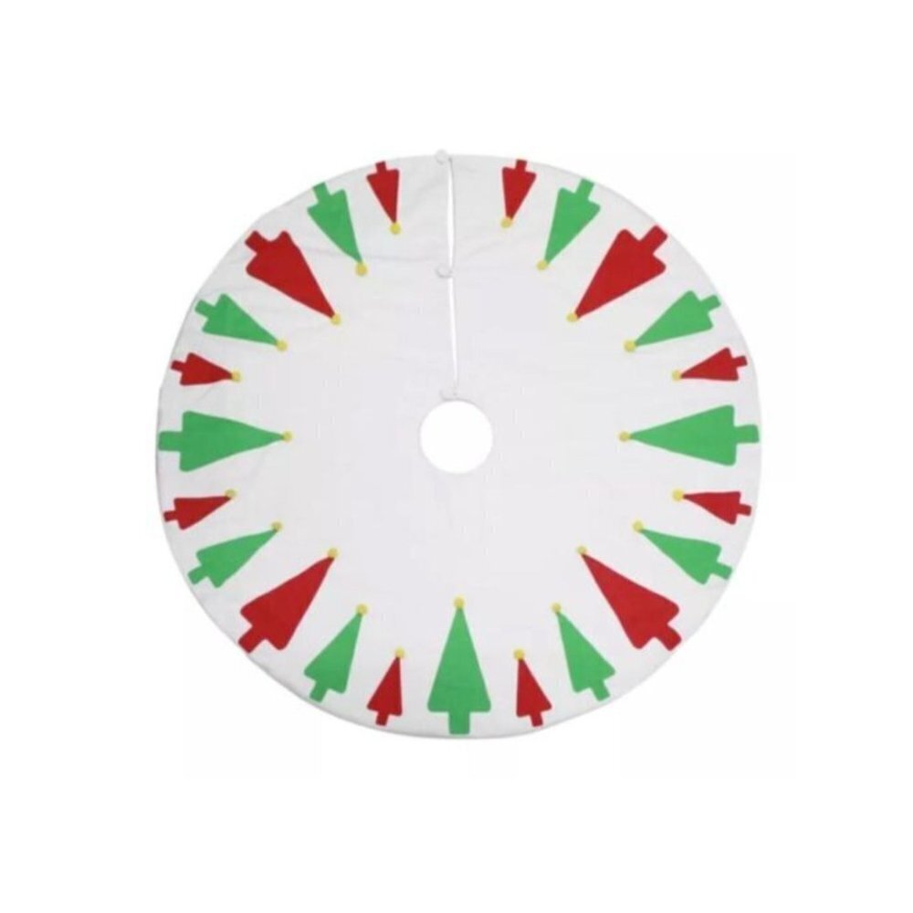 Christmas Tree Skirt Holiday Classic Trees White Bed Bath and Beyond H for Happy